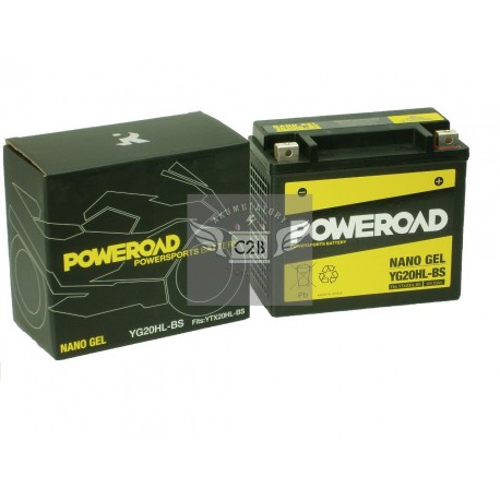 Akumulator motocyklowy POWEROAD YG20HL-BS (YTX20HL-BS) 12Ah 250A 12V ŻEL