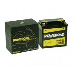 Akumulator motocyklowy POWEROAD YG14-BS (YTX14-BS) 14Ah 230A 12V ŻEL