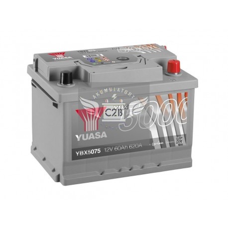 Akumulator YUASA silver 60Ah P+ YBX5075