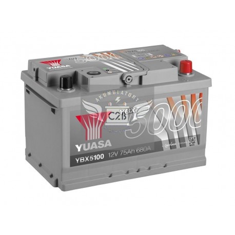 Akumulator YUASA silver 75Ah P+ YBX5100
