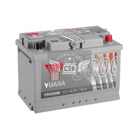 Akumulator YUASA silver 80Ah P+ YBX5096