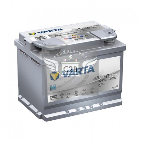 Akumulator Varta Silver AGM 60Ah P+ D52