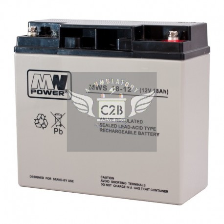 Akumulator przemysłowy 12V 18Ah MWS