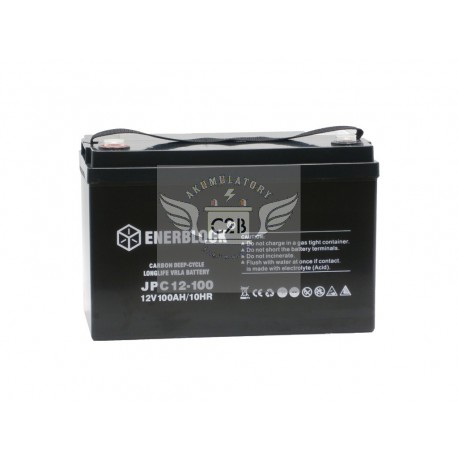 Akumulator przemysłowy 12V 100Ah Enerblock carbon JPC 12-100